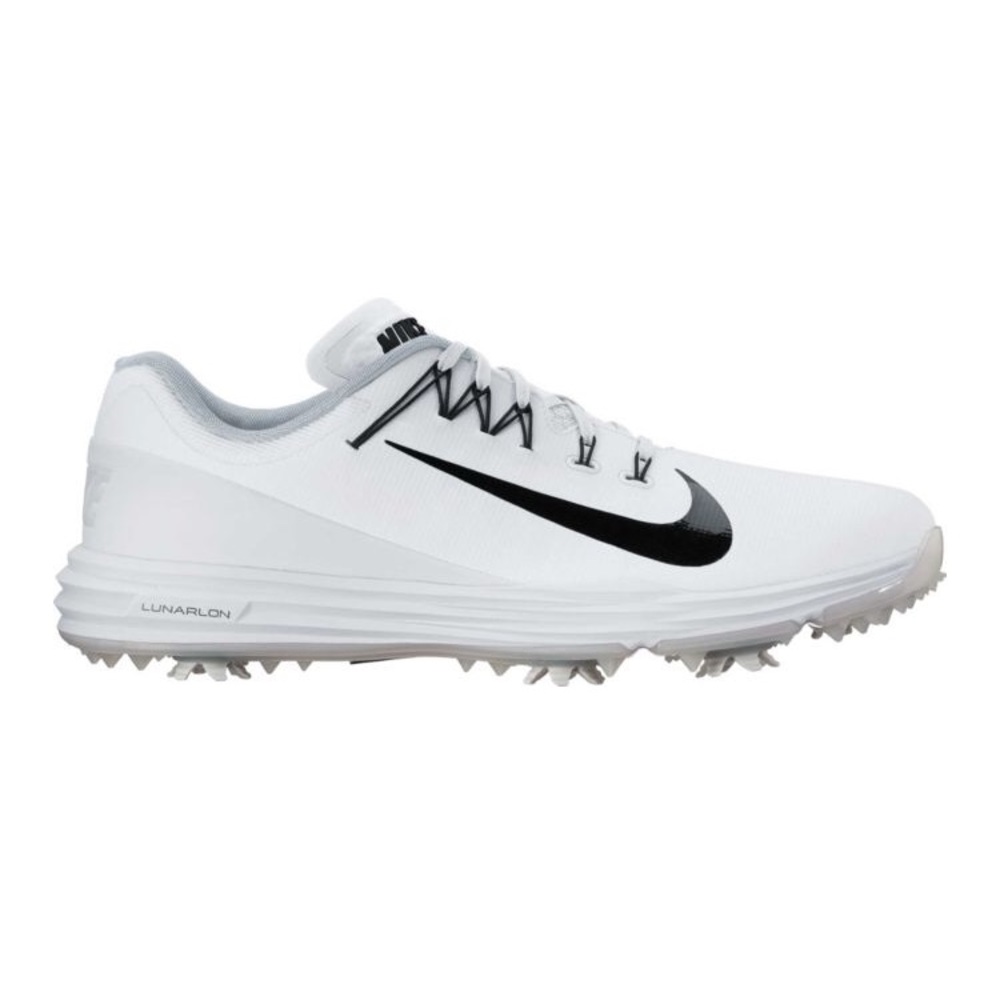 Nike Lunarlon Golf Shoes 10.5 White and Black